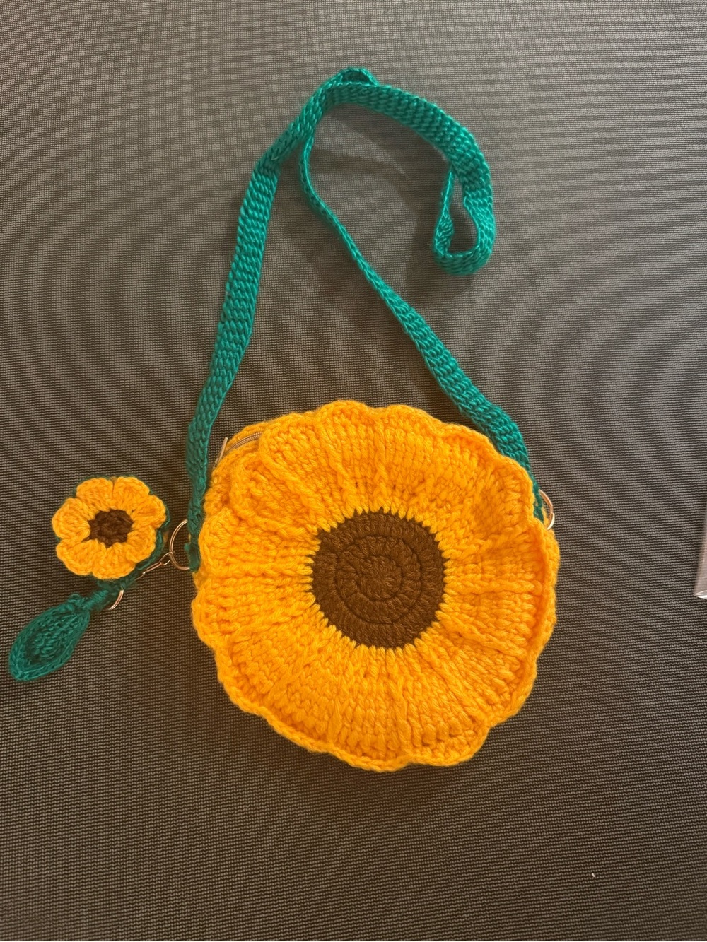 Sunflower Crochet Crossbody Bag